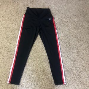 ABS2B fitness black pin striped leggings